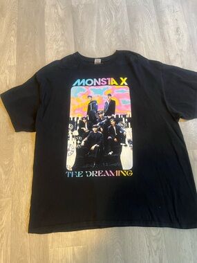 Gildan Black Tee with Pink Graphic